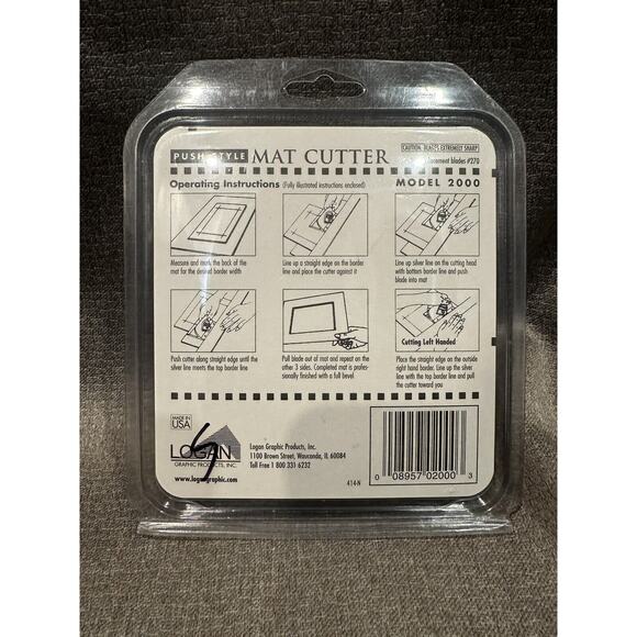 Logan 2000 Push Style Mat Cutter with Retractable Blade Picture Framing - Picture 2 of 2